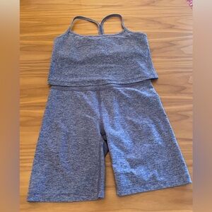 Beyond Yoga crop tank and biker short set